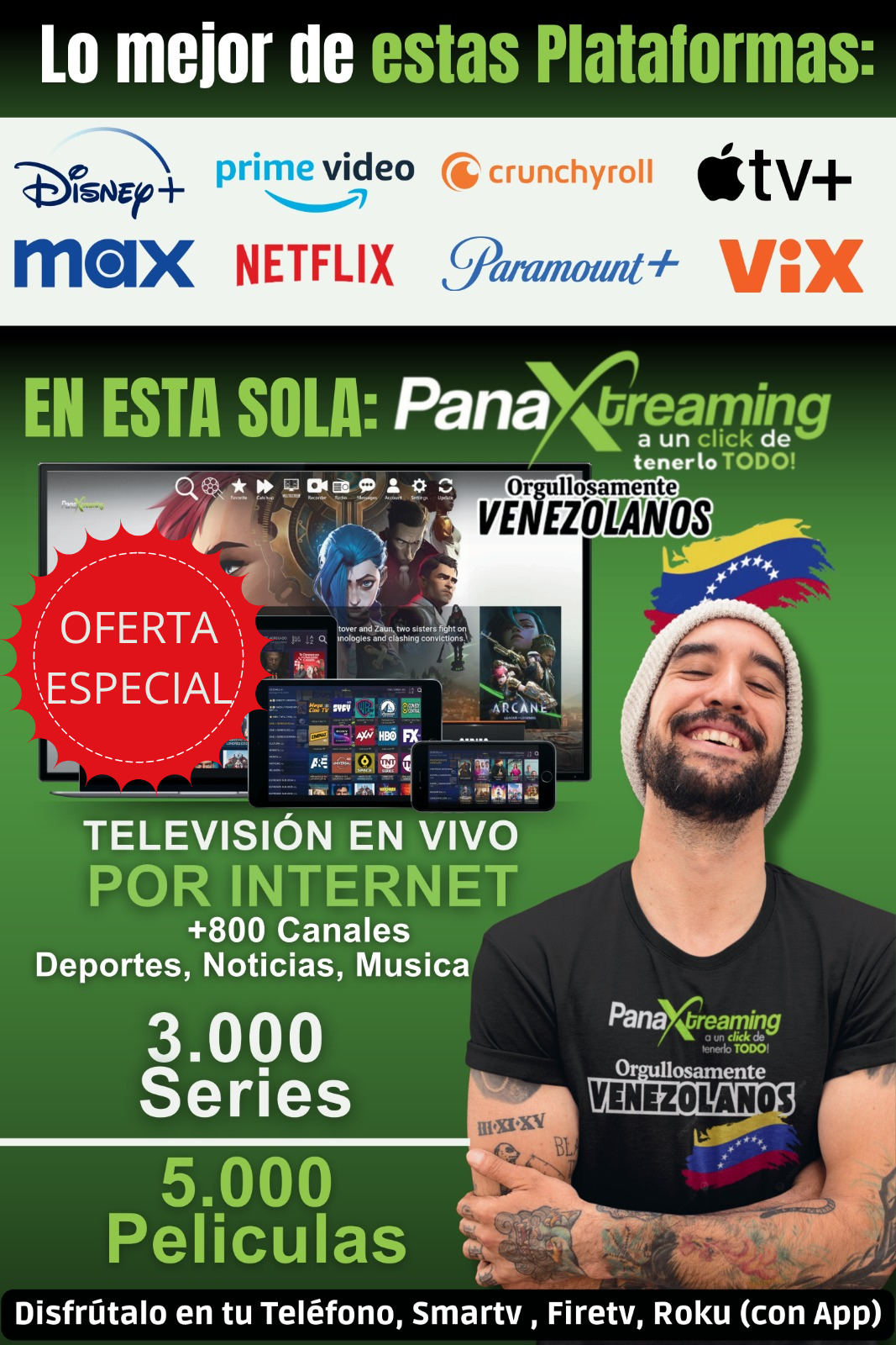 PanaXtreaming: Acceso Premium 1 Pantalla